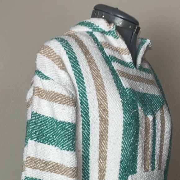 Iguana Jack Mexican Jerga Baja Hoodie sweatshirt Medium Unisex Green,Tan,white - Picture 6 of 16